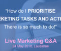 ‘LIVE Marketing Q&A’ series – May 24th, Lausanne