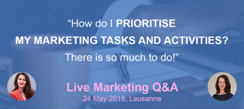 ‘LIVE Marketing Q&A’ series – May 24th, Lausanne